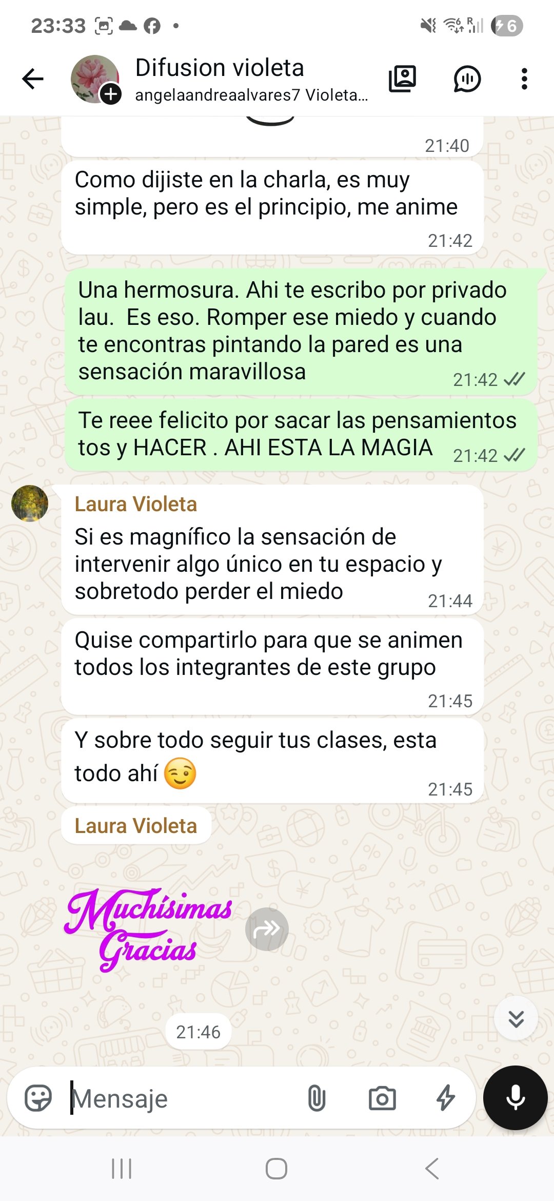 Testimonio WhatsApp